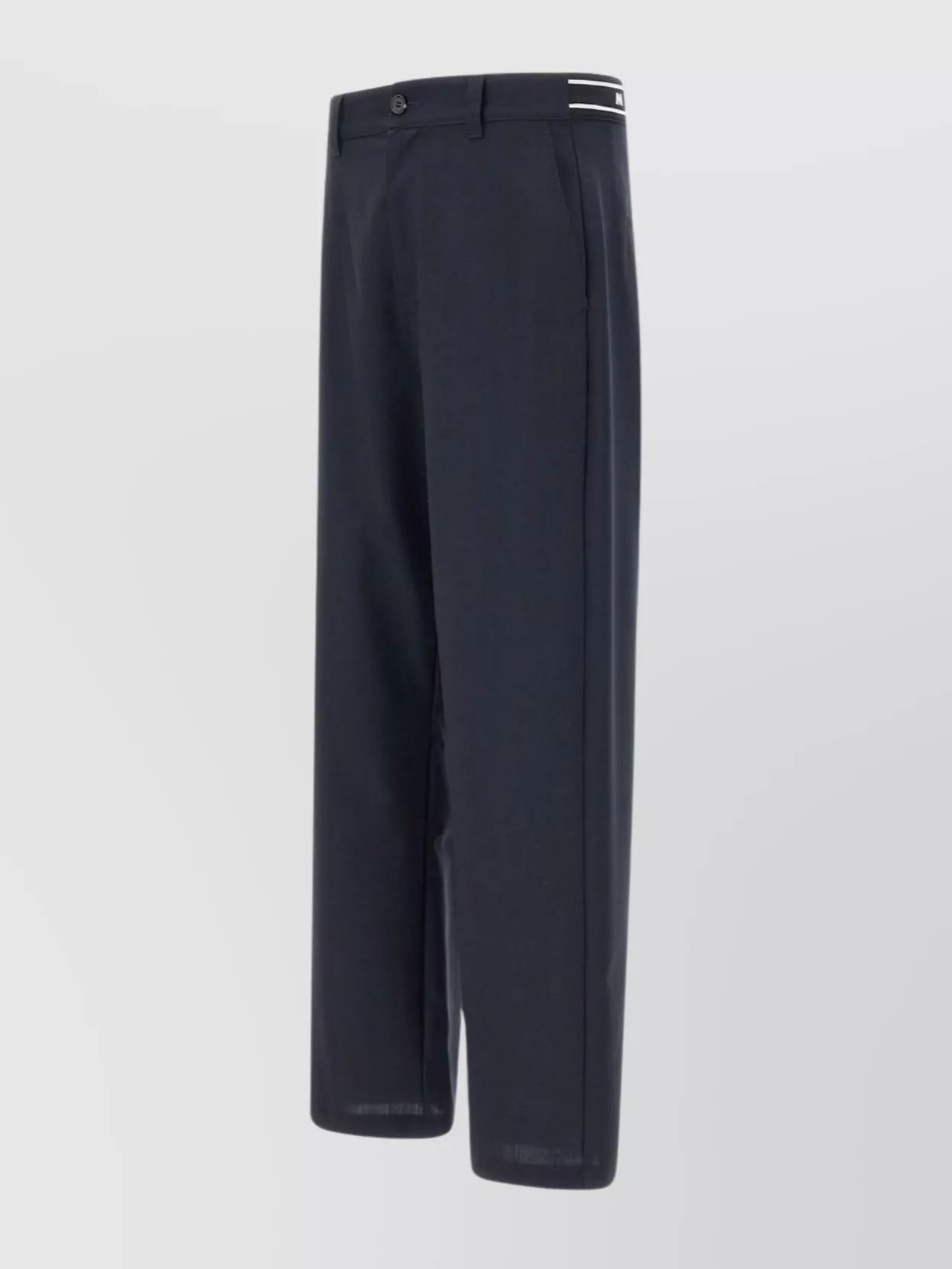 Shop Marni Relaxed Fit Wide Leg Trousers