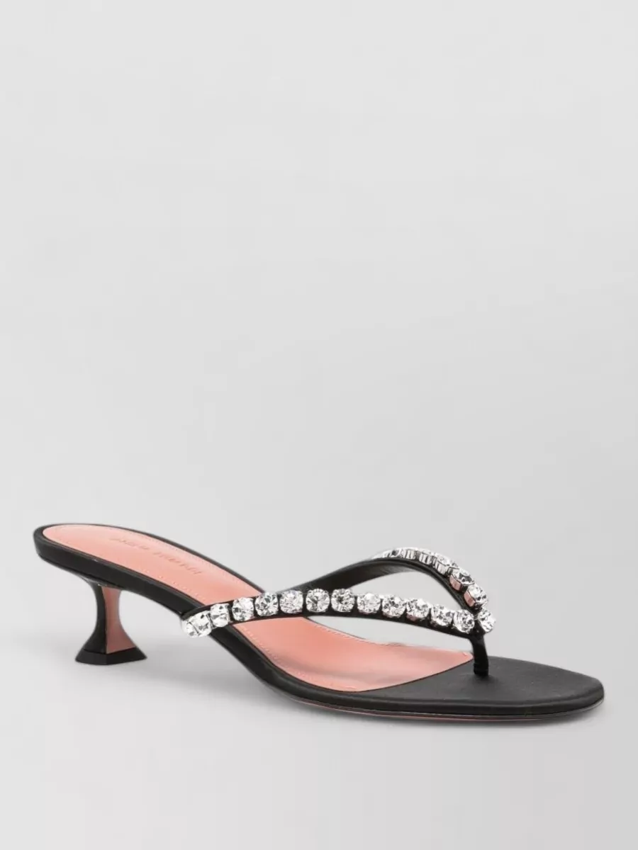 Amina Muaddi Crystal-Embellished Thong Sandals