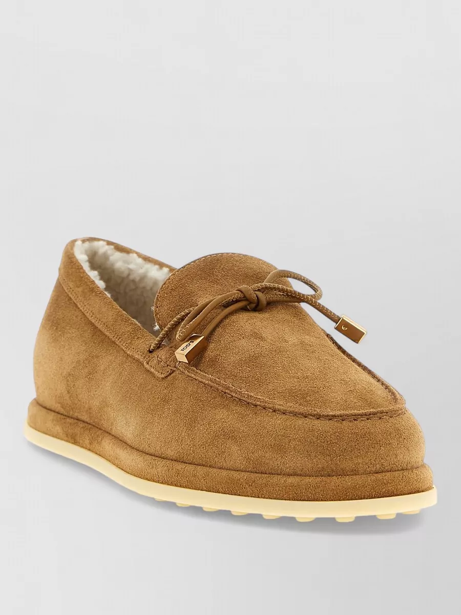 Tod's shearling-lined suede slippers
