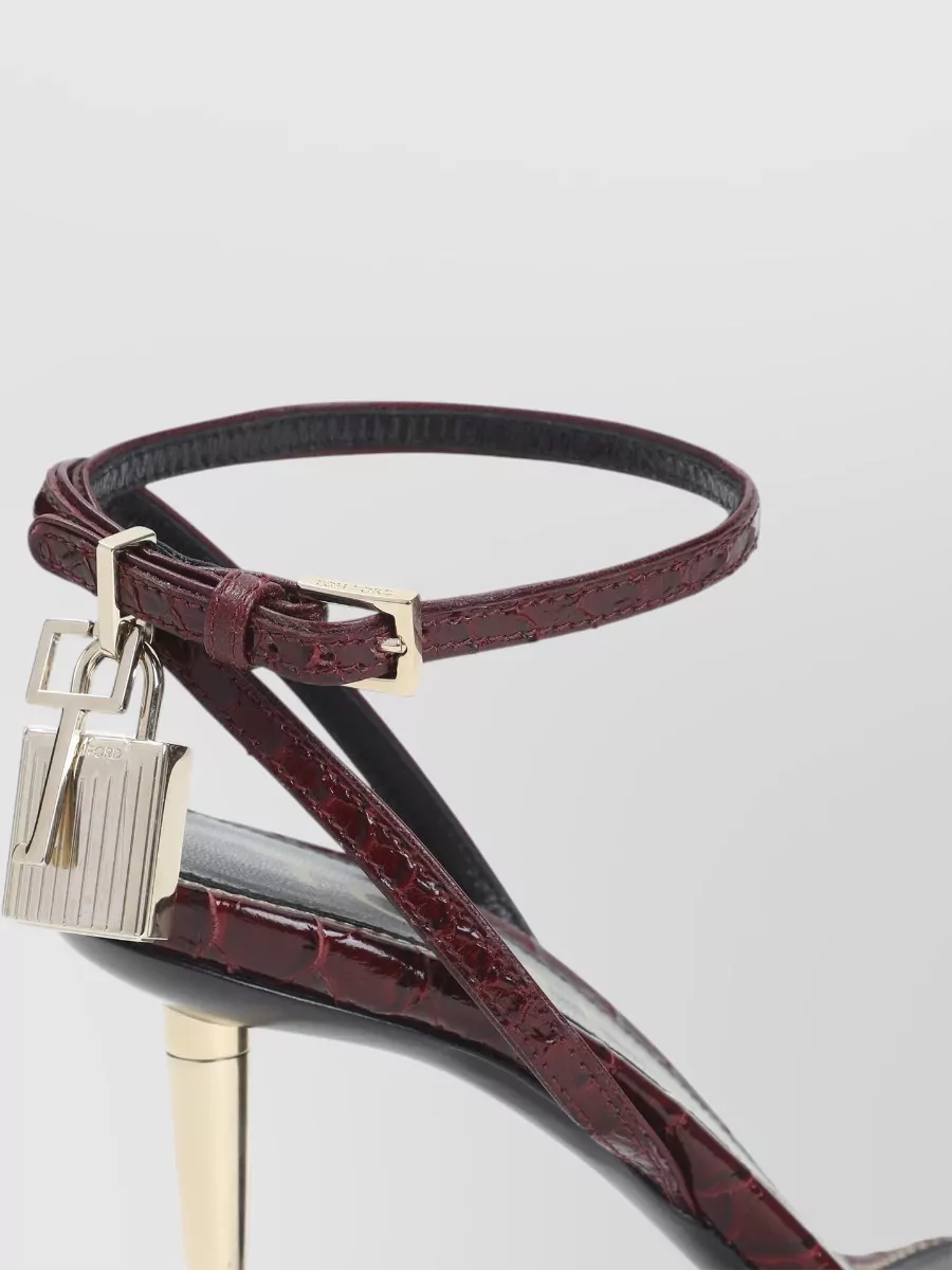 Tom Ford Python Stiletto Sandal Open Toe Leather