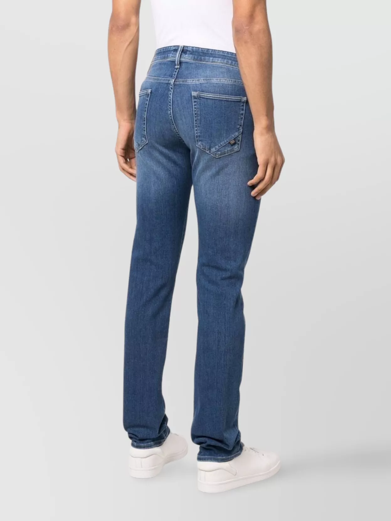 Incotex 5 Pocket Denim Straight Washed In Blue