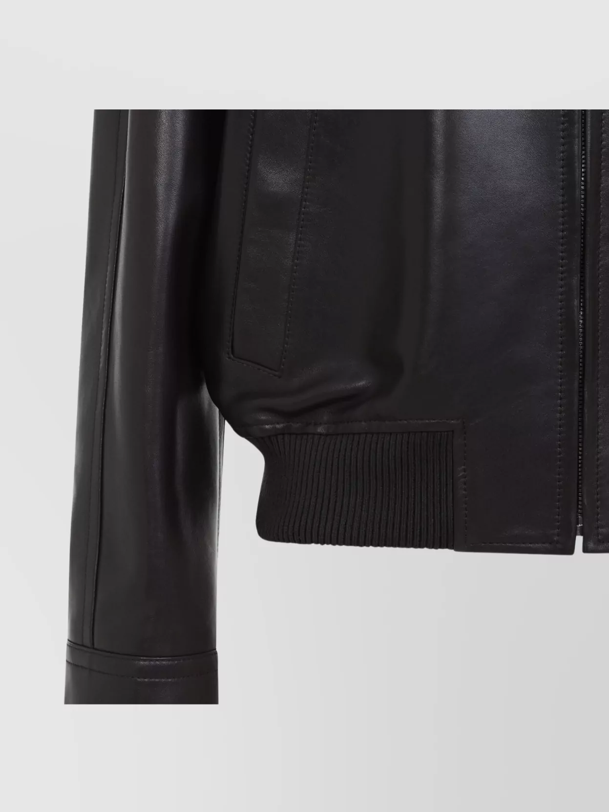 Bottega Veneta Intrecciato Collar Leather Jacket