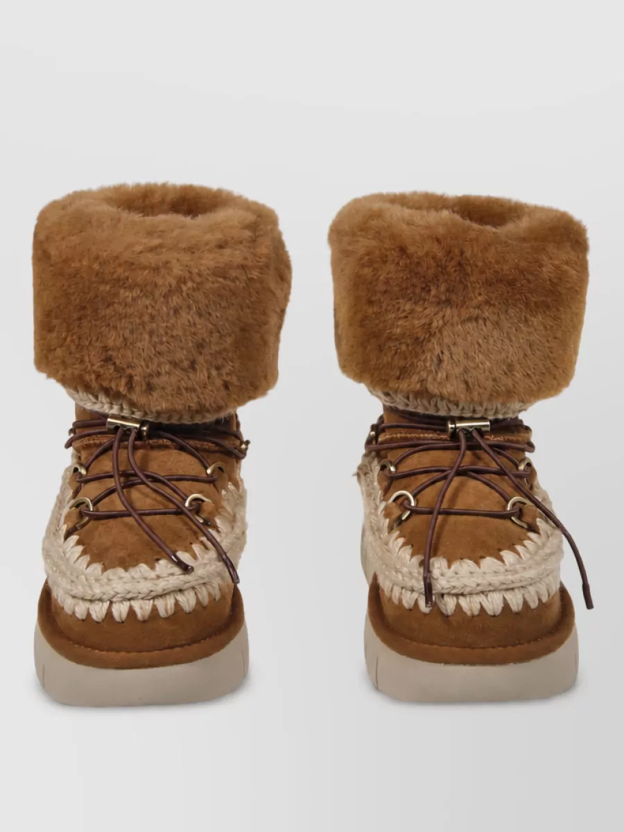 Mou suede bounce boot slippers