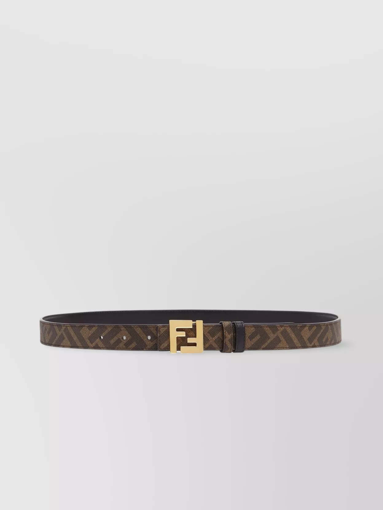 Shop Fendi Double Ff Leather Belt