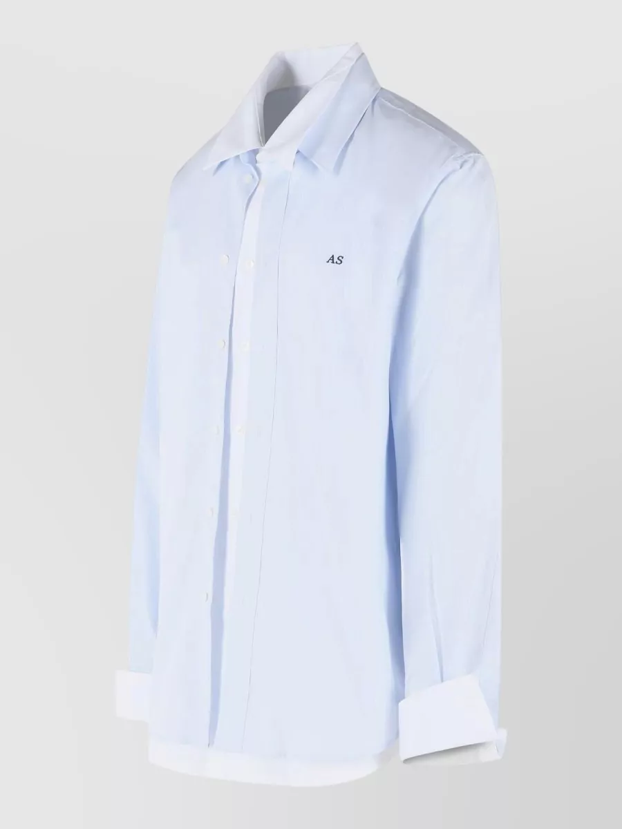 Acne Studios Cotton Relaxed-Fit Two-Tone Shirt