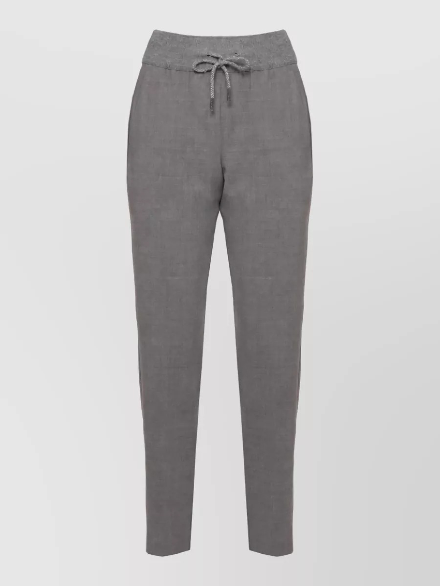 Panicale Straight-leg wool lounge trousers