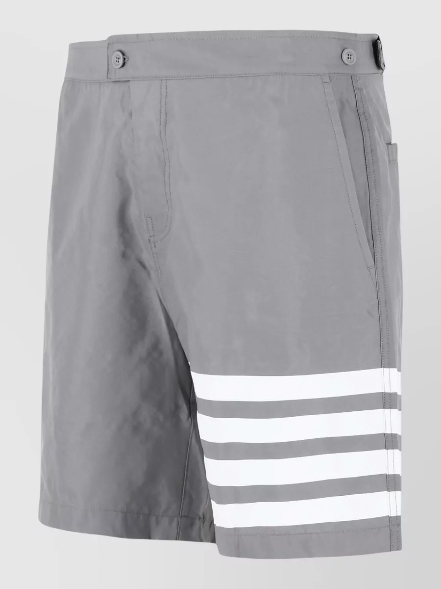 Thom Browne Swim Tech 4 Bar Swim Shorts