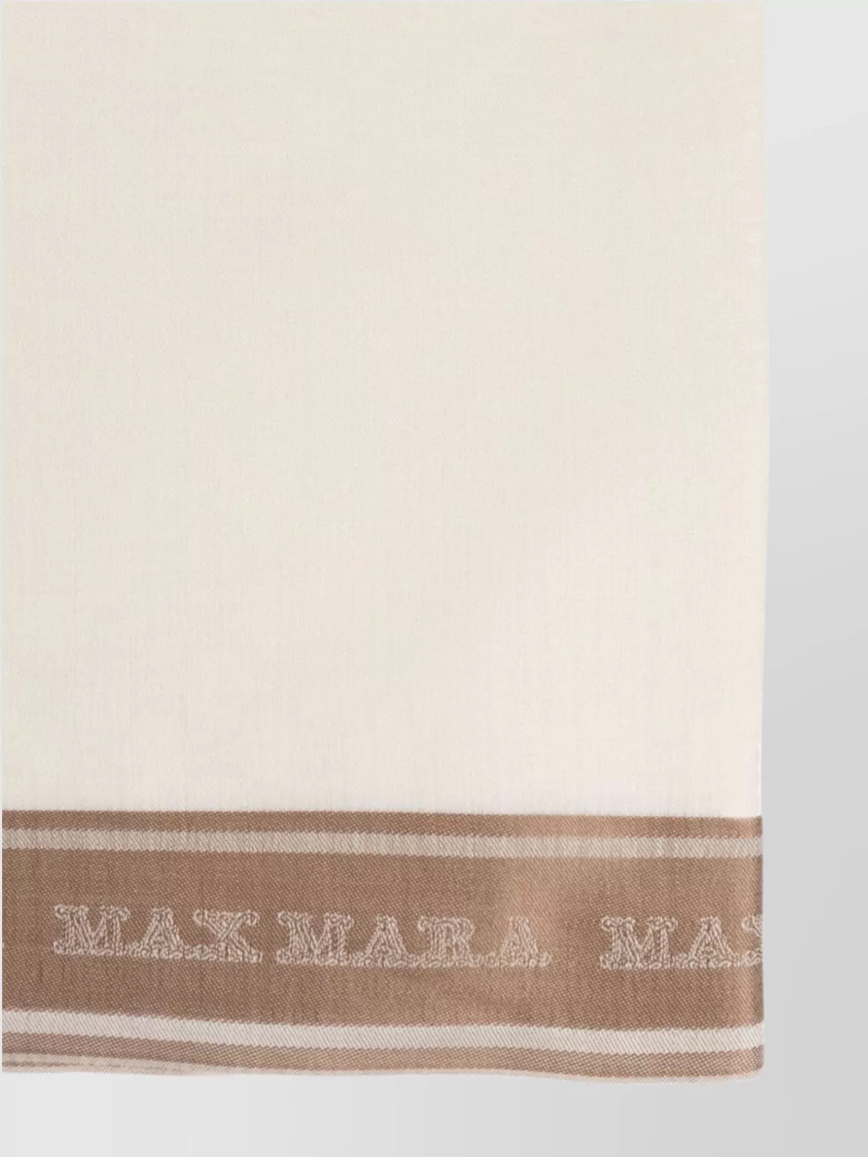 Max Mara Two-tone Fringed Edge Scarf In Brown