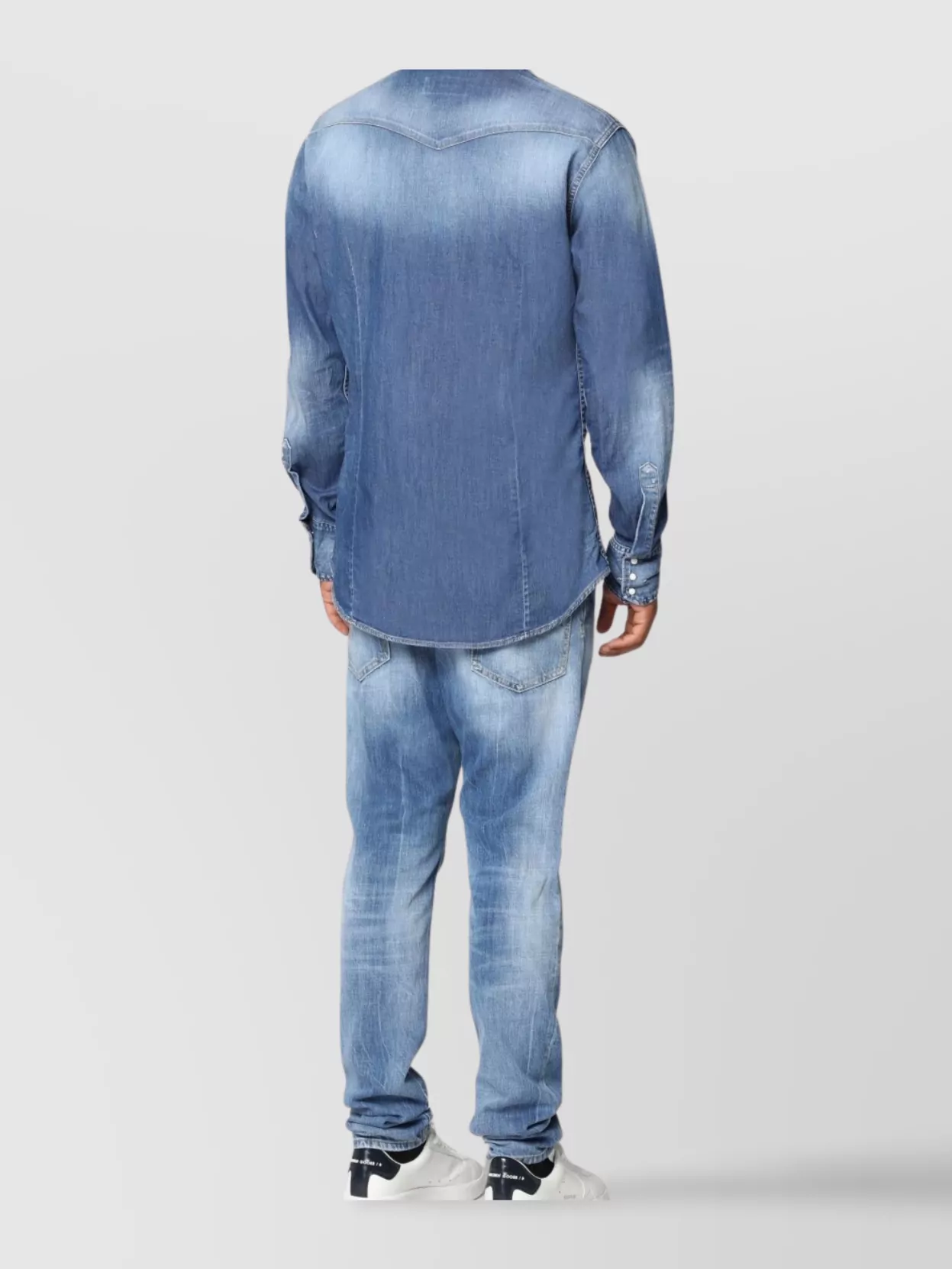 Dsquared2 Stylish Distressed Denim Trousers With Faded Wash