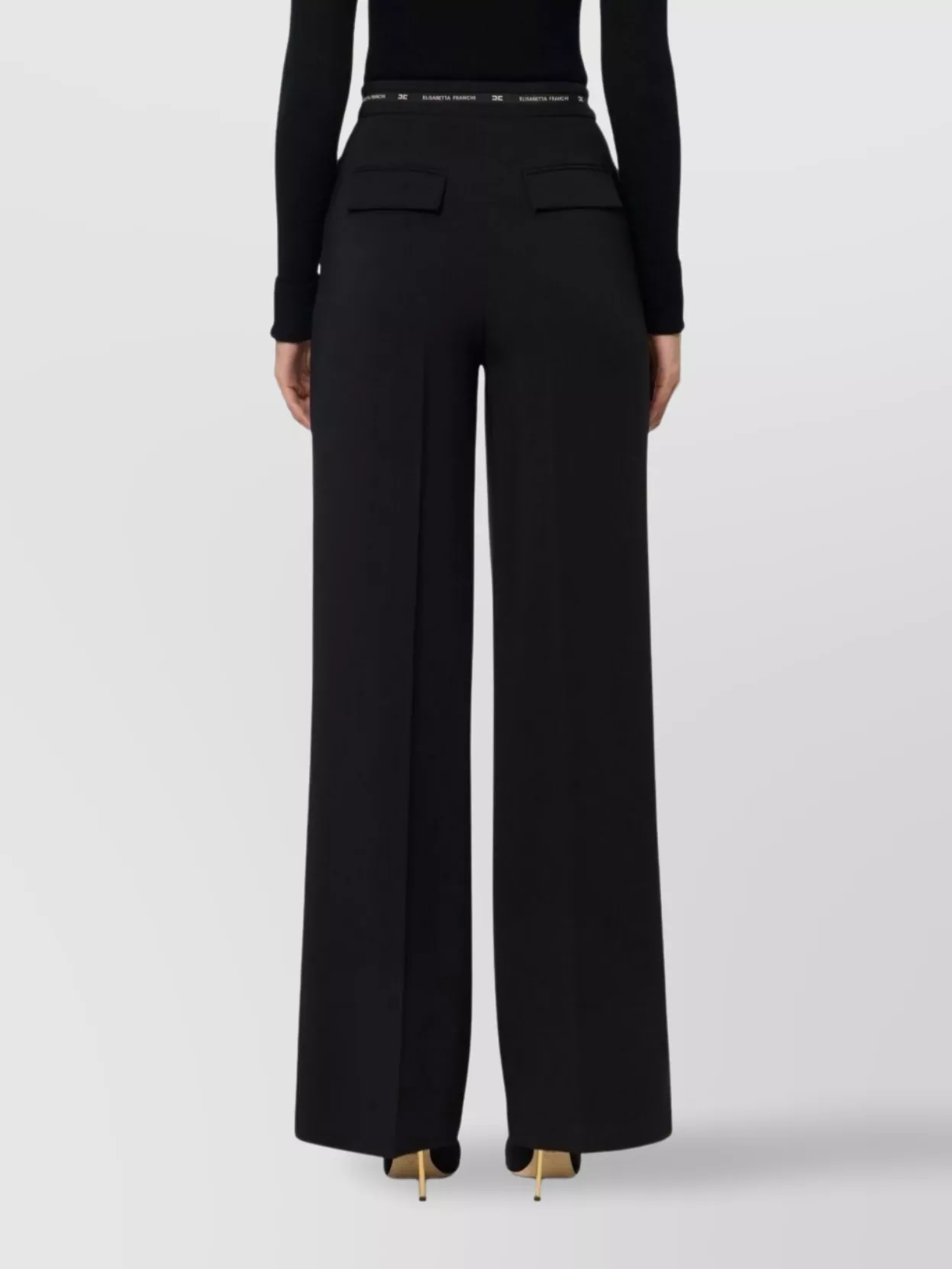 Elisabetta Franchi Trousers Straight Leg Pockets Belt Loops