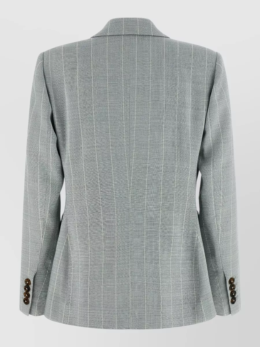 Blazé Milano Viscose Double-Breasted Striped Blazer