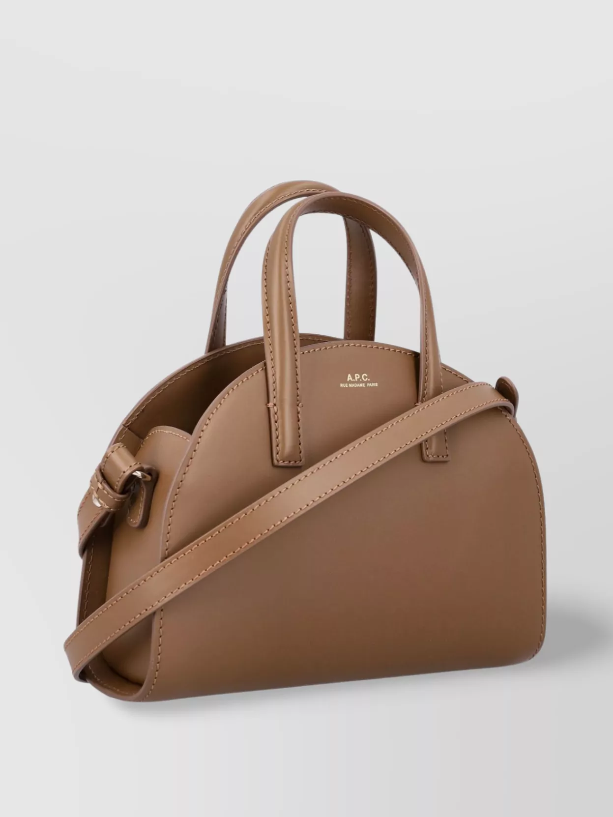 Apc A.p.c. Tote Demi Lune Small In Nude