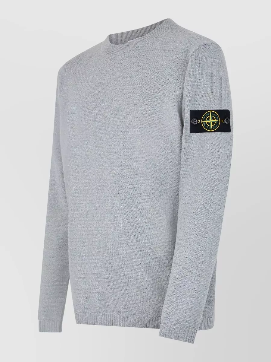 Stone Island Cotton Crew Neck Long-Sleeve Jumper