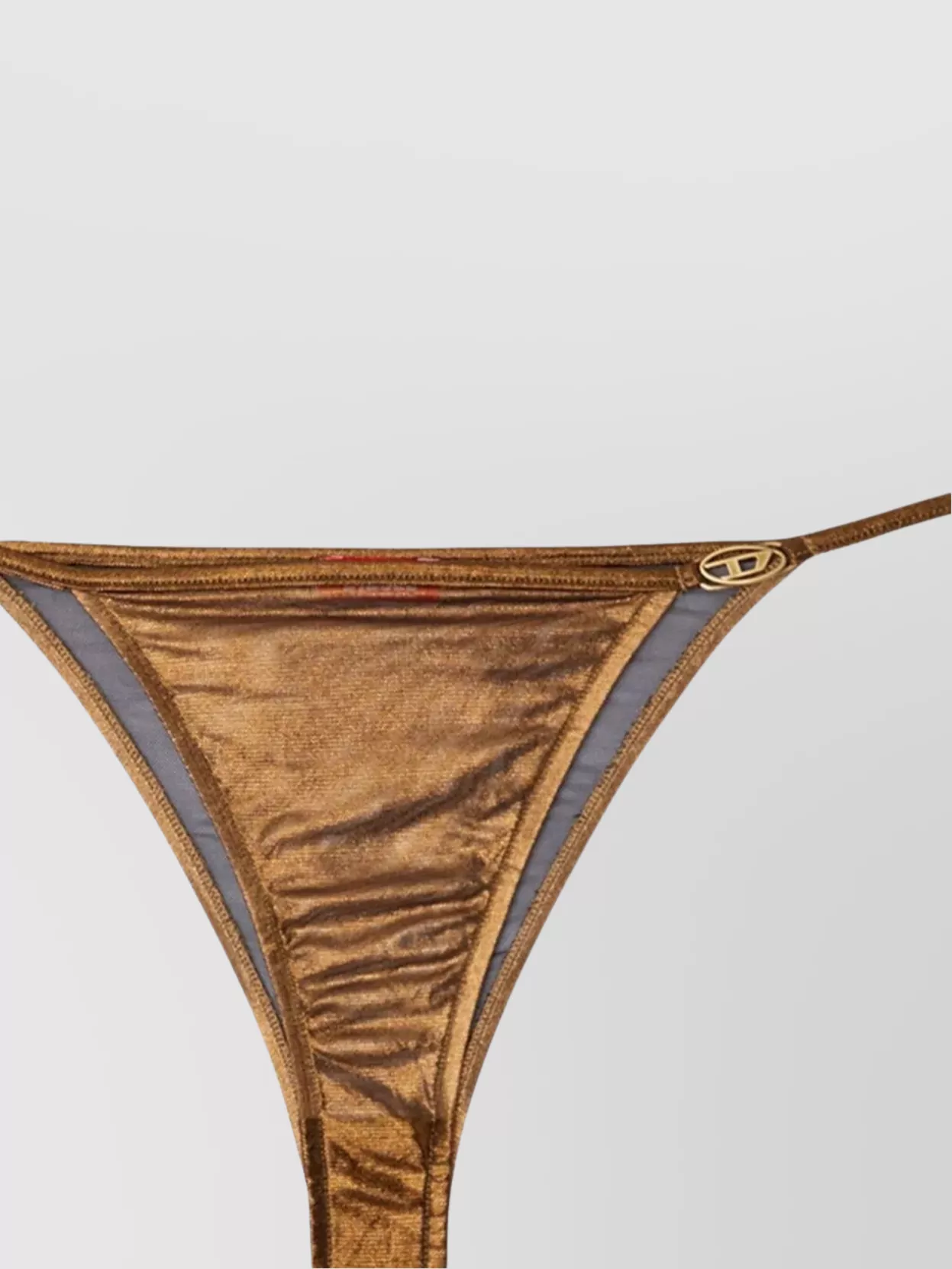 Diesel Sheer Strap Metallic Thong