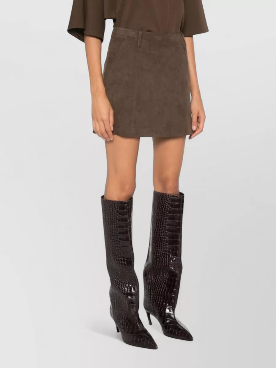 Dunst Suede-Effect Mini Skirt