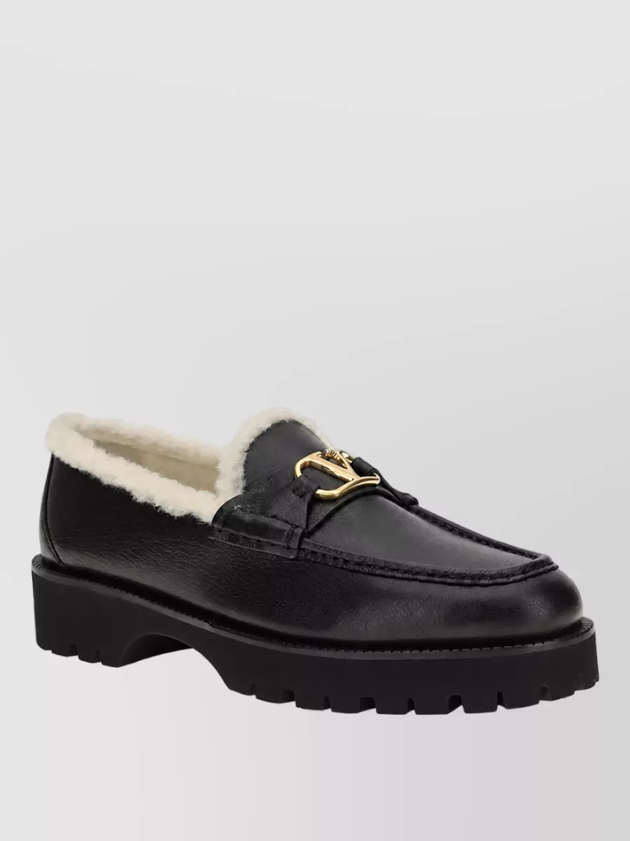 Valentino Garavani Leather Loafer Mules