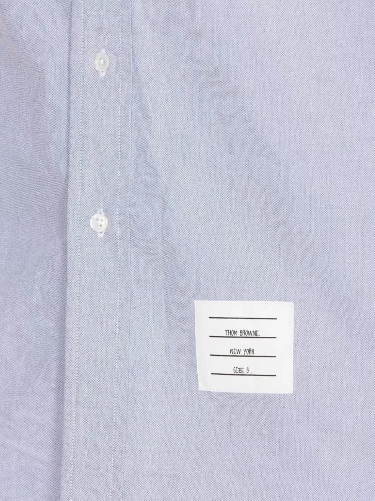 THOM BROWNE III SHIRT WITH BUTTON-DOWN COLLAR AND FRONT POCKET