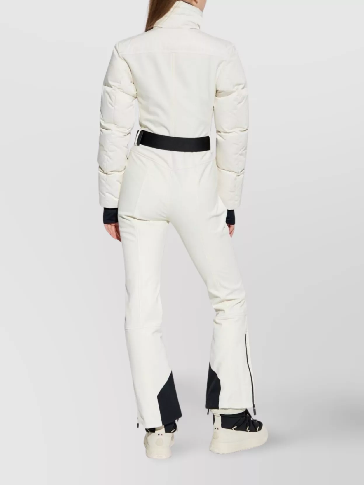 Moncler Grenoble Tailored Suit With Belted Waist And Quilted Sleeves