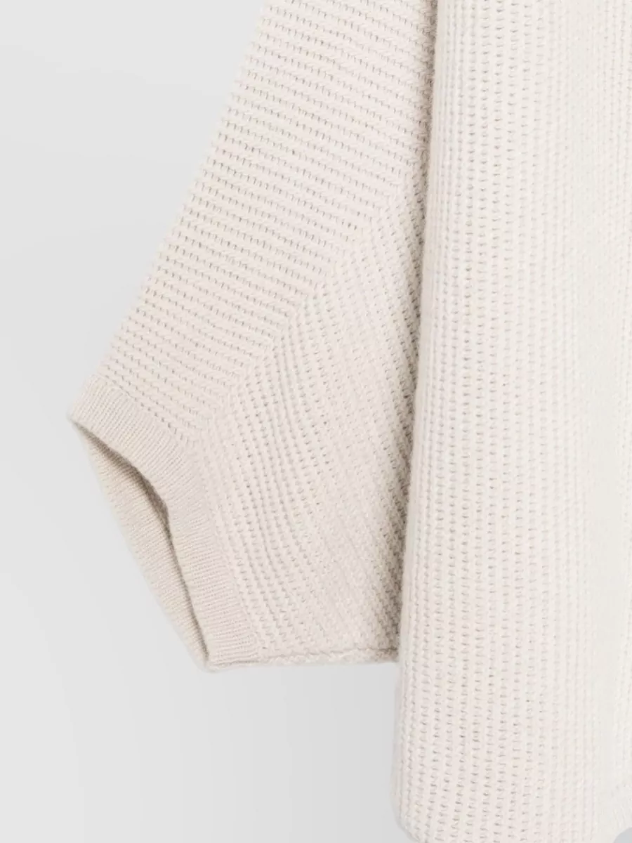Roberto Collina Wool Shawl Collar Batwing Sleeve Cardigan