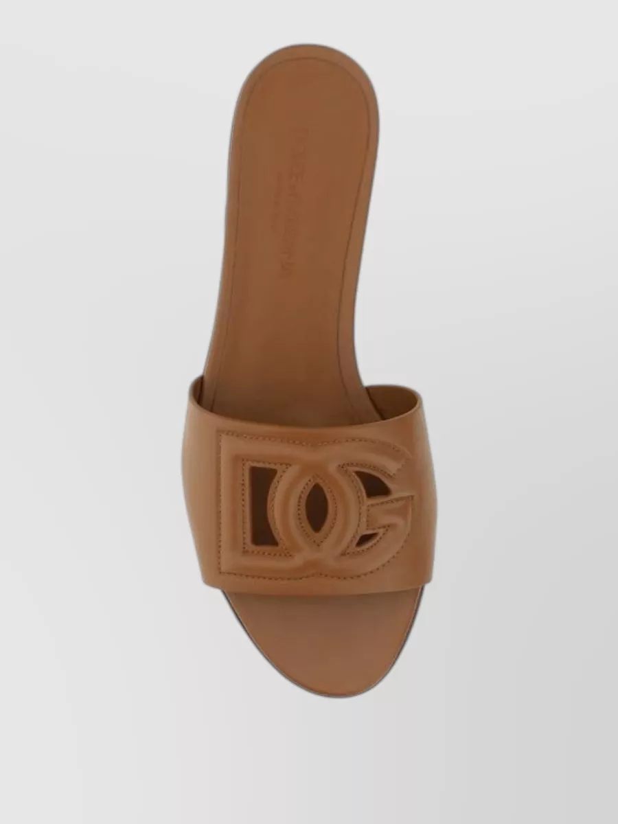 Dolce&Gabbana Leather Flat Sandals