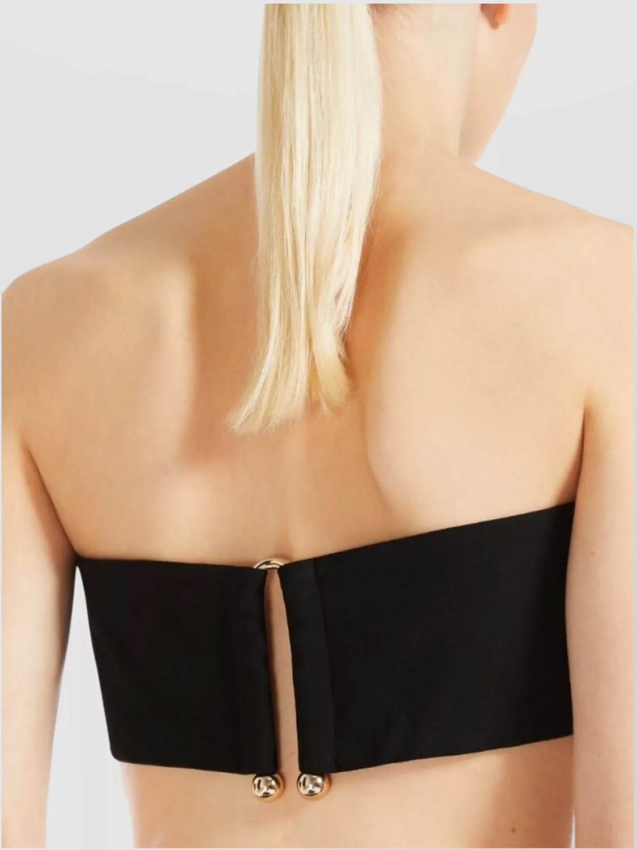 Sportmax Cropped Strapless Structured Top