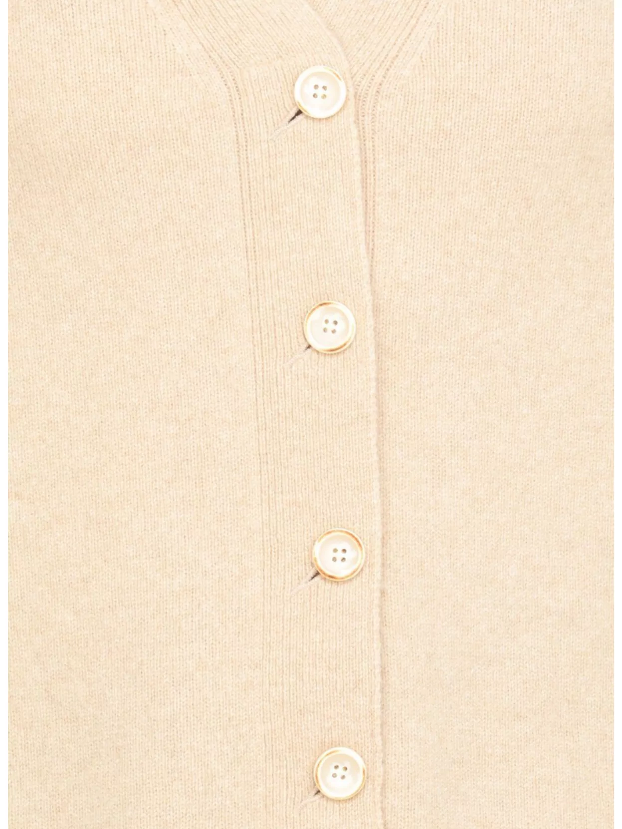 Uma Wang Cashmere V Neck Cardigan With Ribbed Trims