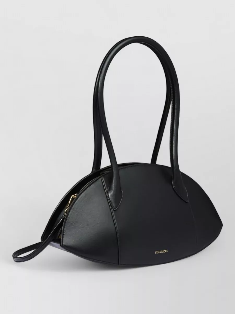 Nina Ricci Shoulder Bag Curved Shape Dual Handles