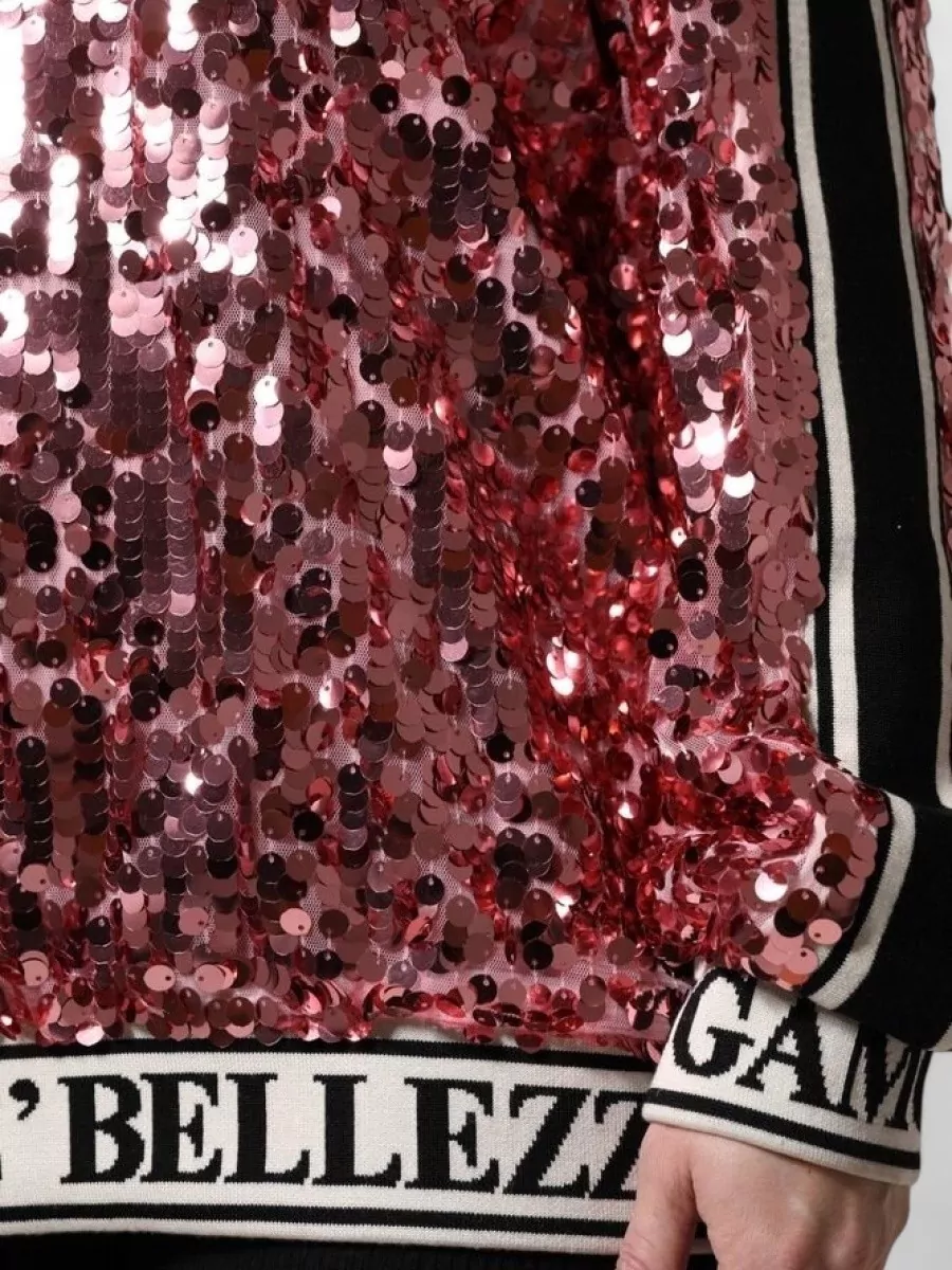 Dolce&Gabbana Sequin Long-Sleeve Sweatshirt