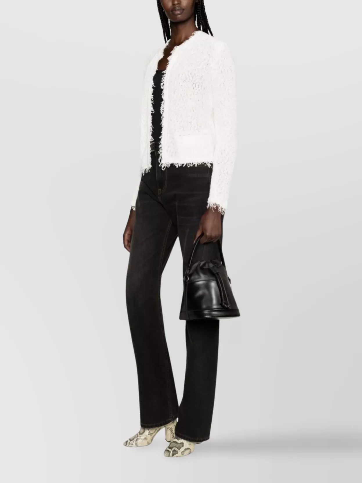 Iro Fringe Detailing Cotton Blend Jacket