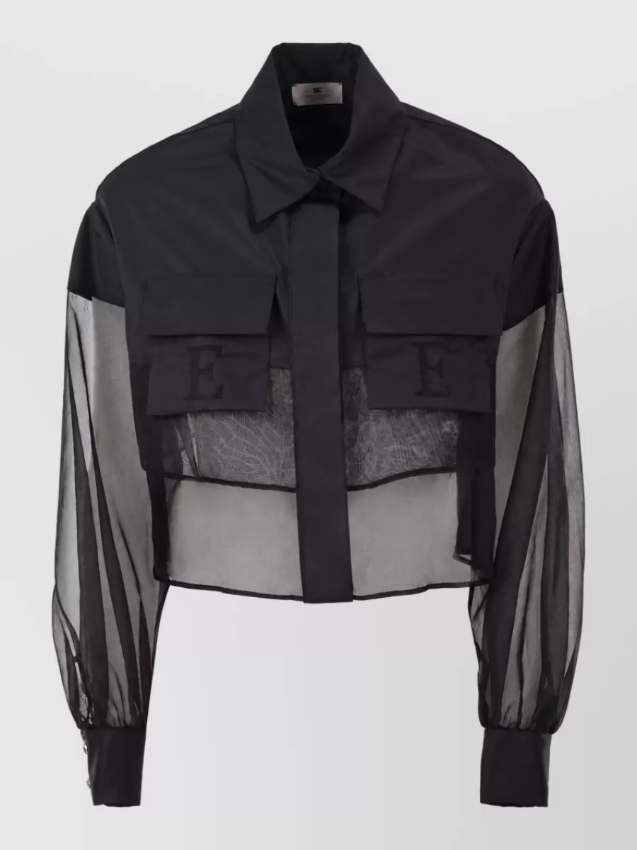 Elisabetta Franchi cropped cotton shirt