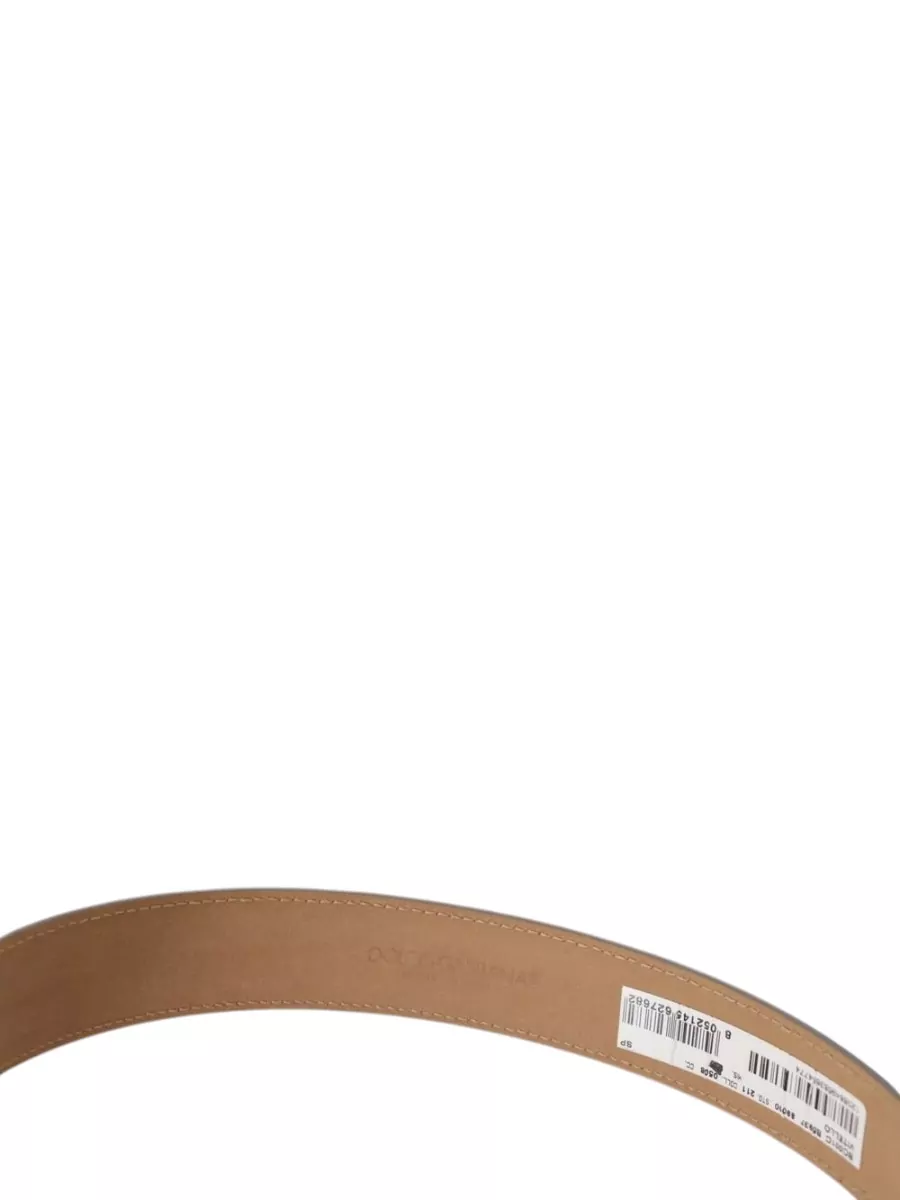 Dolce&Gabbana Leather Logo Buckle Belt