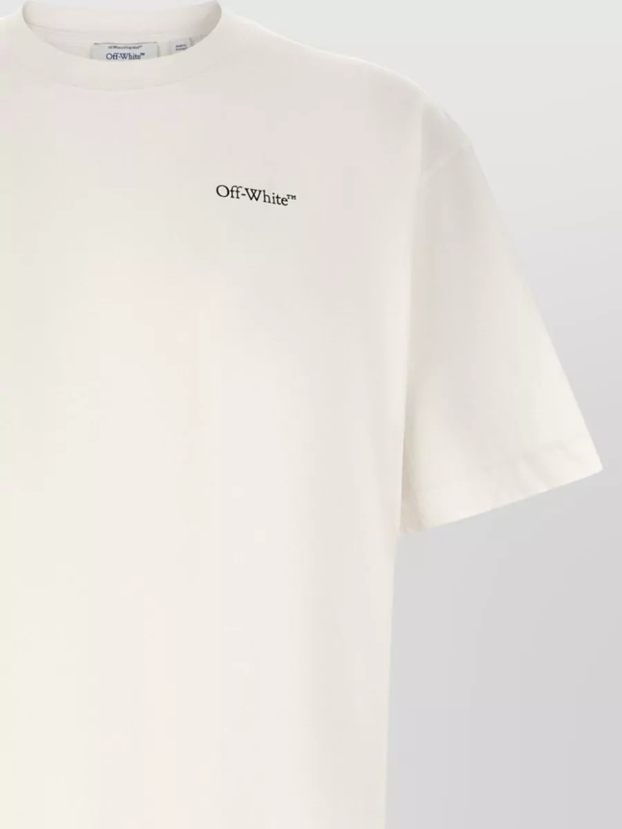Off-White Arrow Motif Crew Neck Cotton T-Shirt