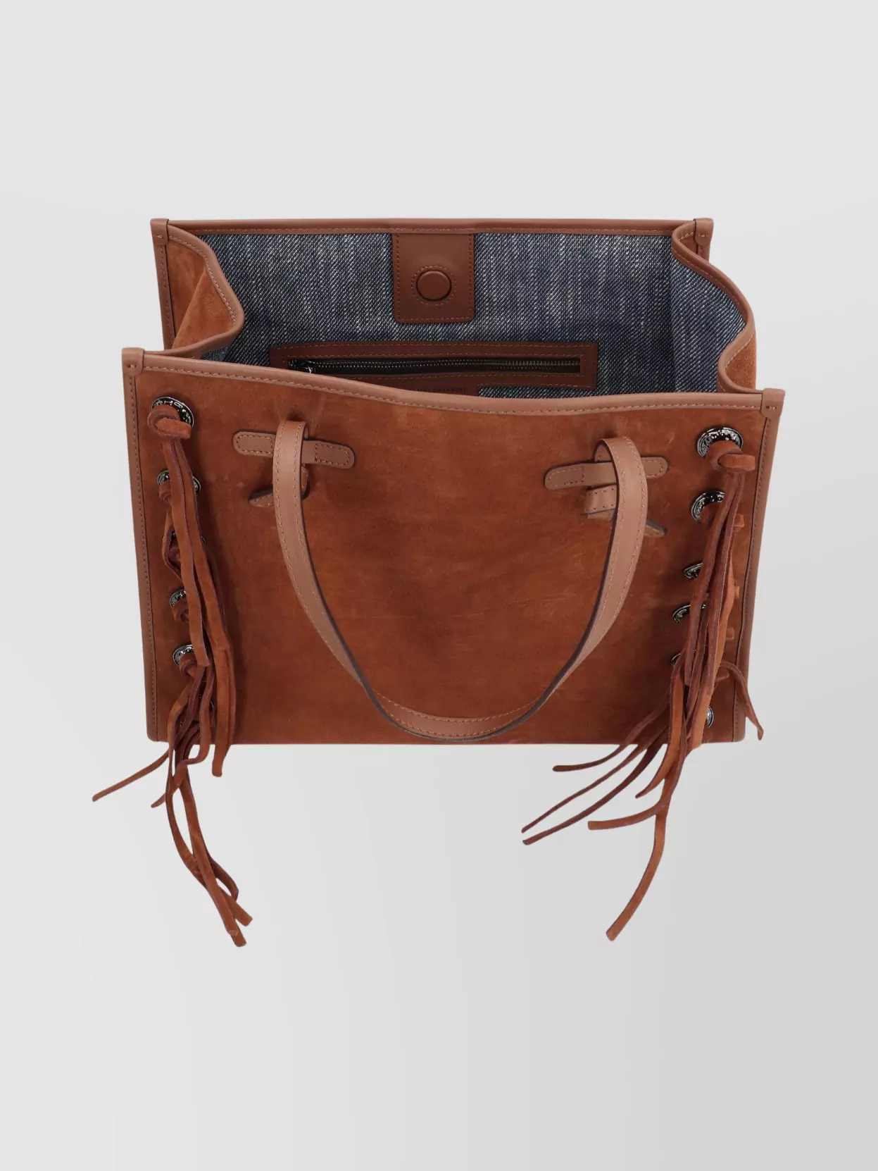 Gianni Chiarini Marcella Suede Tote Bag Fringes