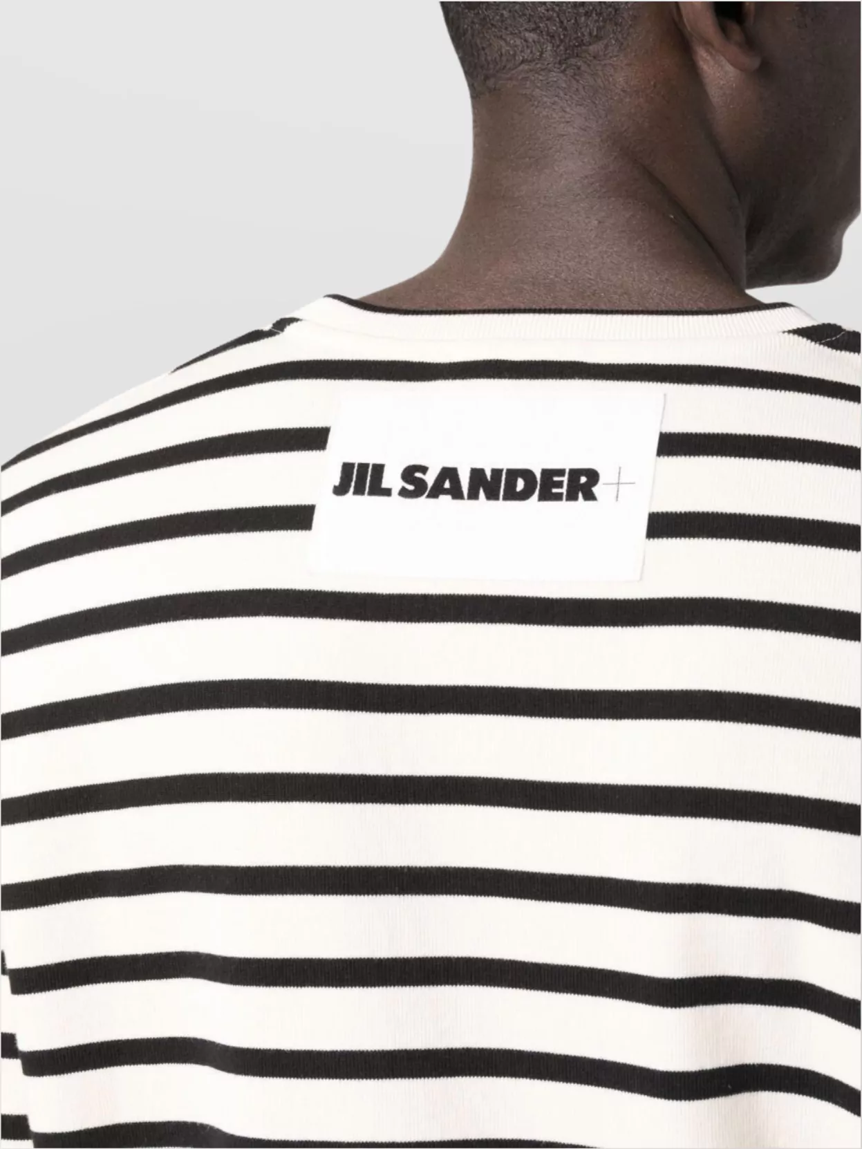 Jil Sander Striped Crew Neck Cotton Sweater