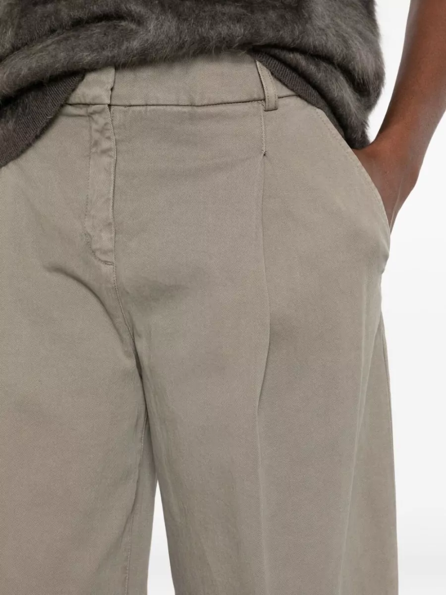 Via Masini 80 Twill Wide-Leg Trousers