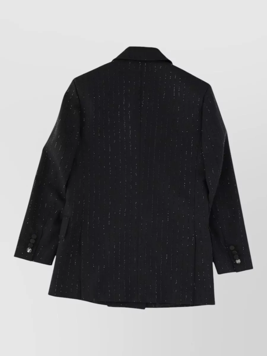 Max Mara Double-Breasted Jacket With Rhinestone Details