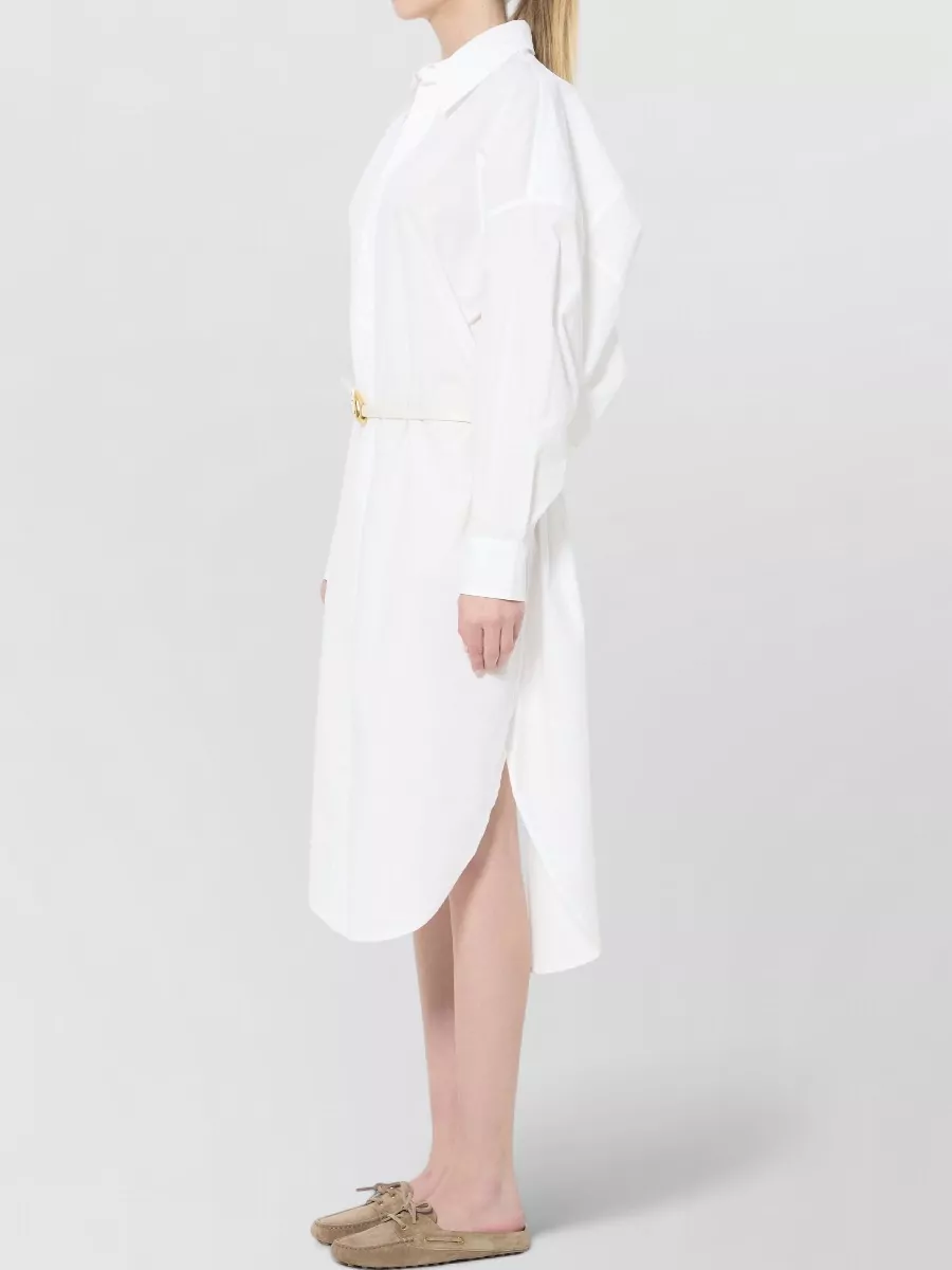 The Frankie Shop Organic Cotton Relaxed-Fit Midi Shirt Dress