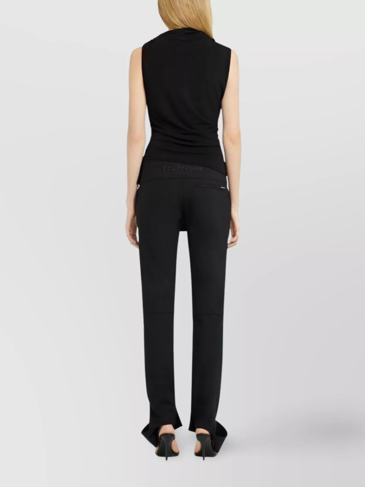 Courrèges Asymmetric Sleeveless Fitted Stretch Top