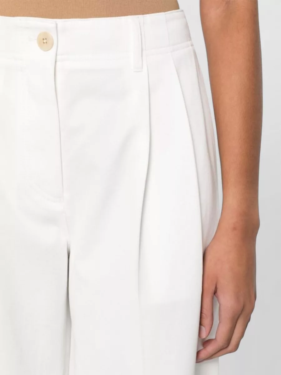 Totême Organic Cotton Pleated Wide-Leg Trousers