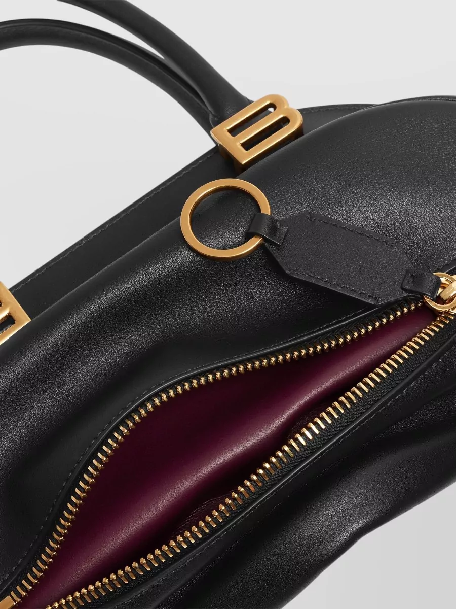 Balenciaga Mini Smooth Leather Bowling Shoulder Bag