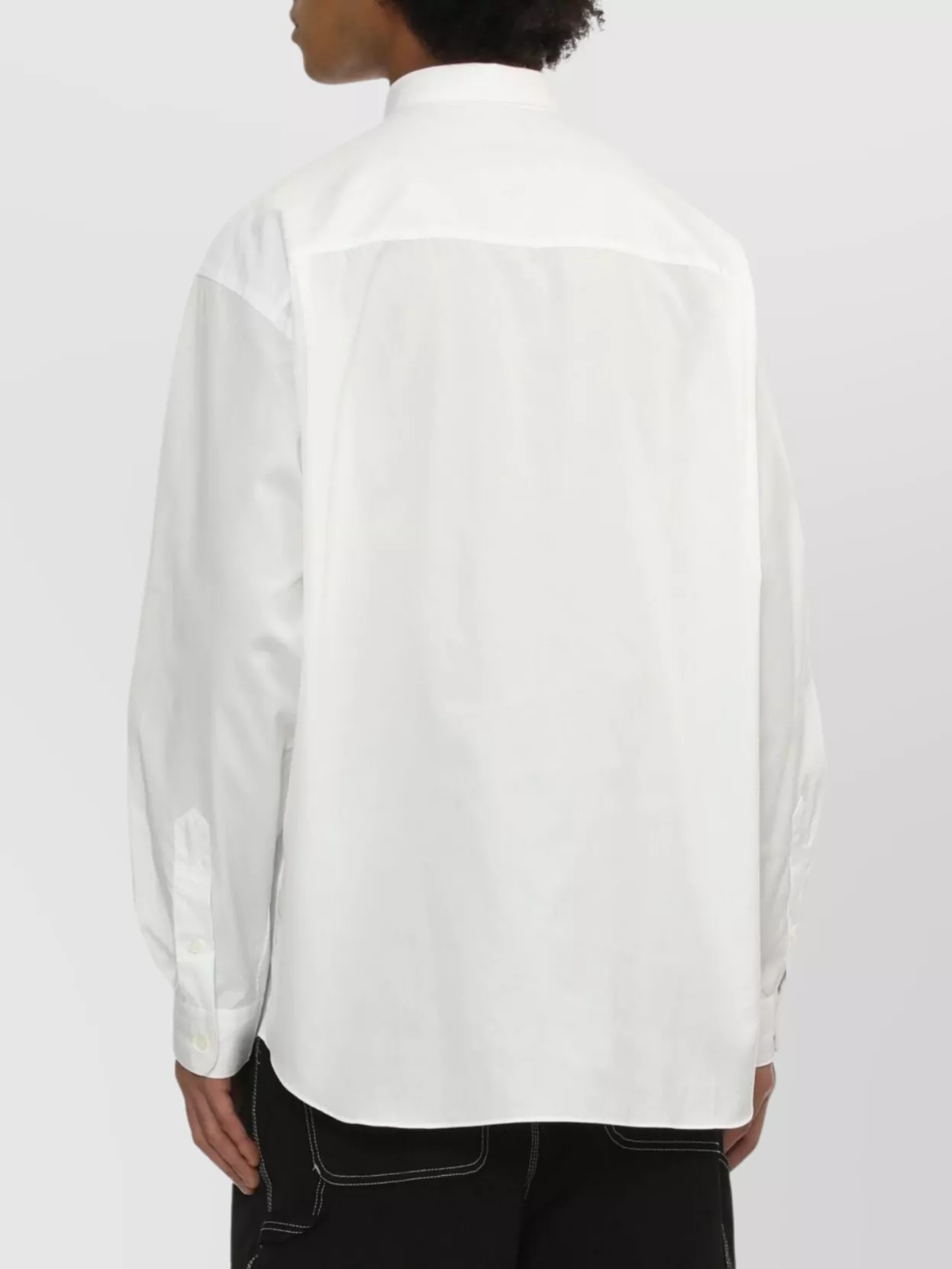 Comme Des Garçons Homme Long Sleeve Cotton Shirt With Button-Down Collar