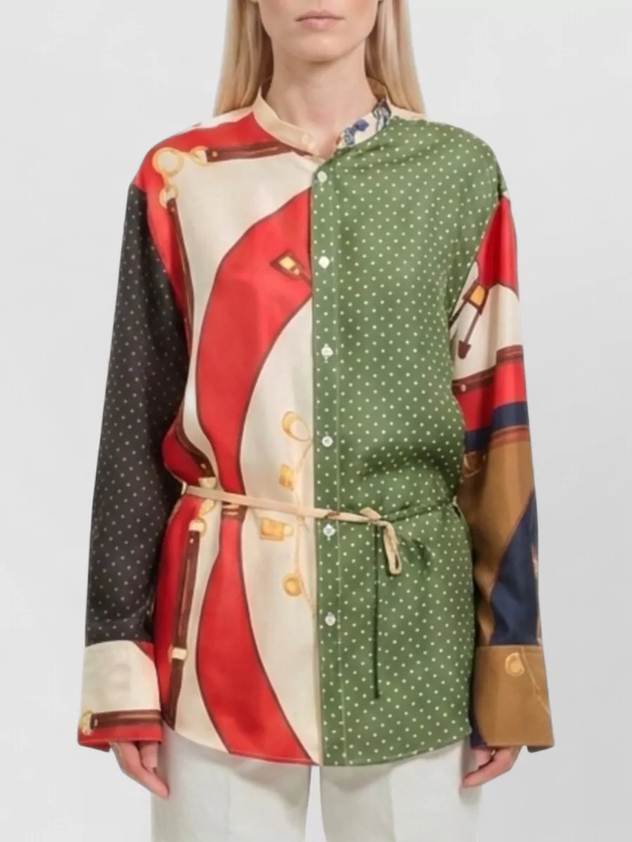 Celine silk printed oversized shirt