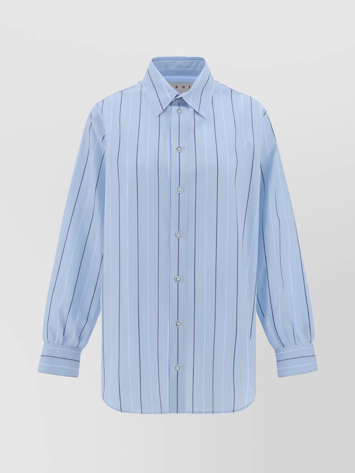 Shop Marni Oversize Striped Shirt Long Sleeves
