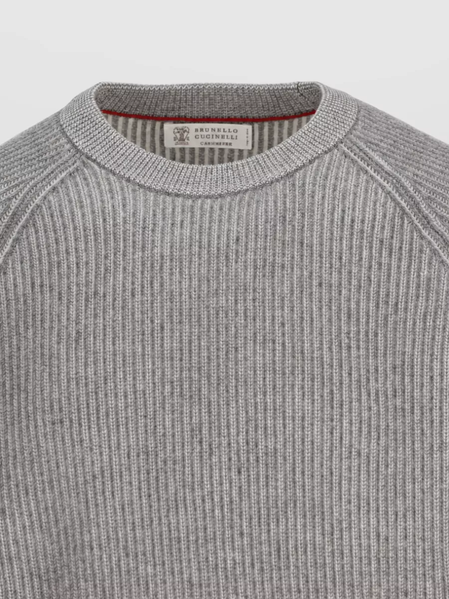 Brunello Cucinelli Cashmere Ribbed Crewneck Jumper