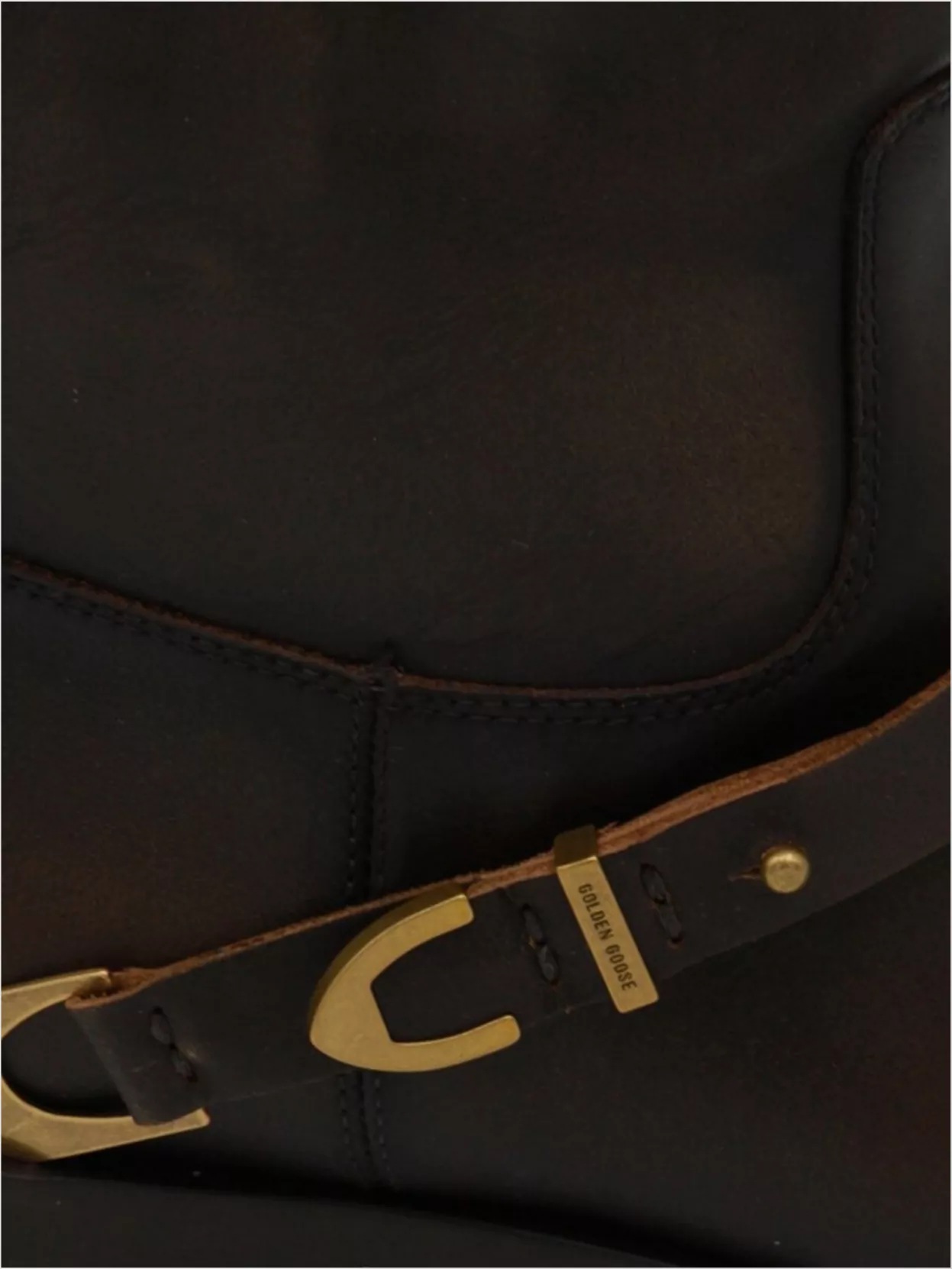 Golden Goose Stylish Knee-High Leather Buckle Boots