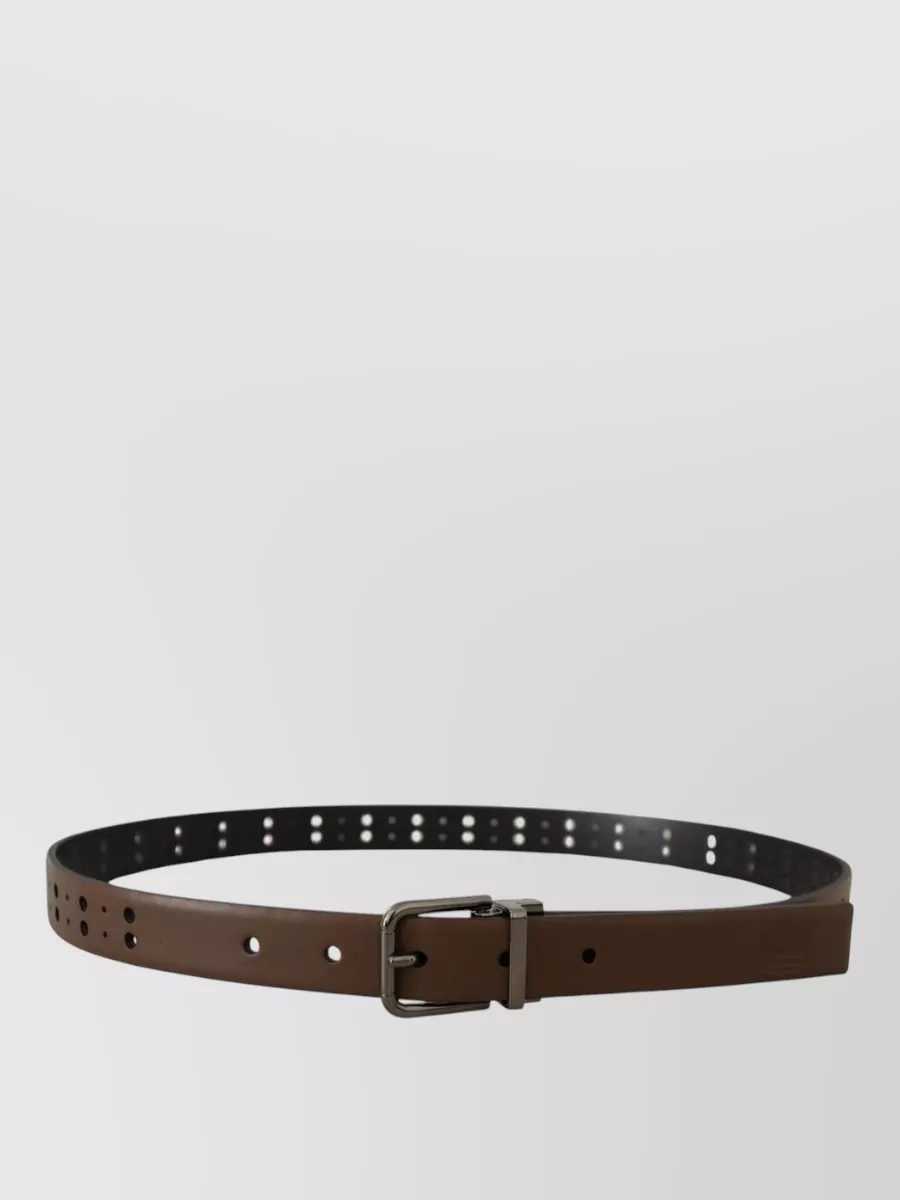 Dolce&Gabbana Leather Perforated Belt