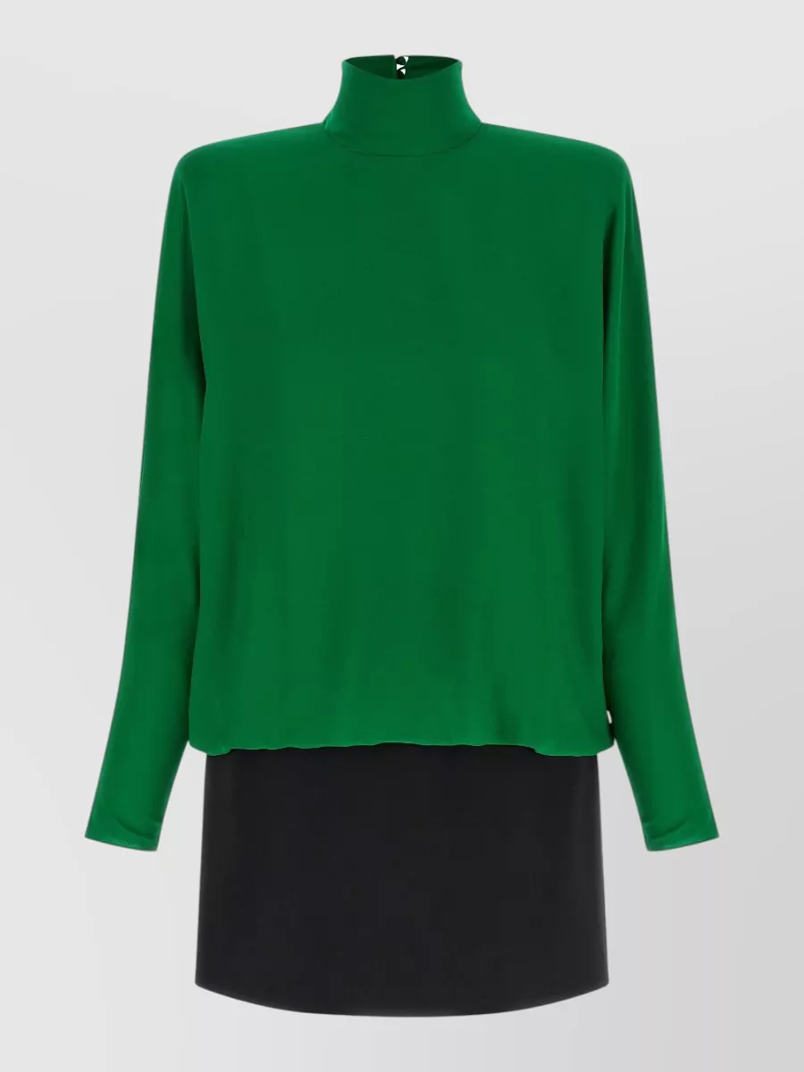 Valentino Garavani Silk georgette high-neck mini dress