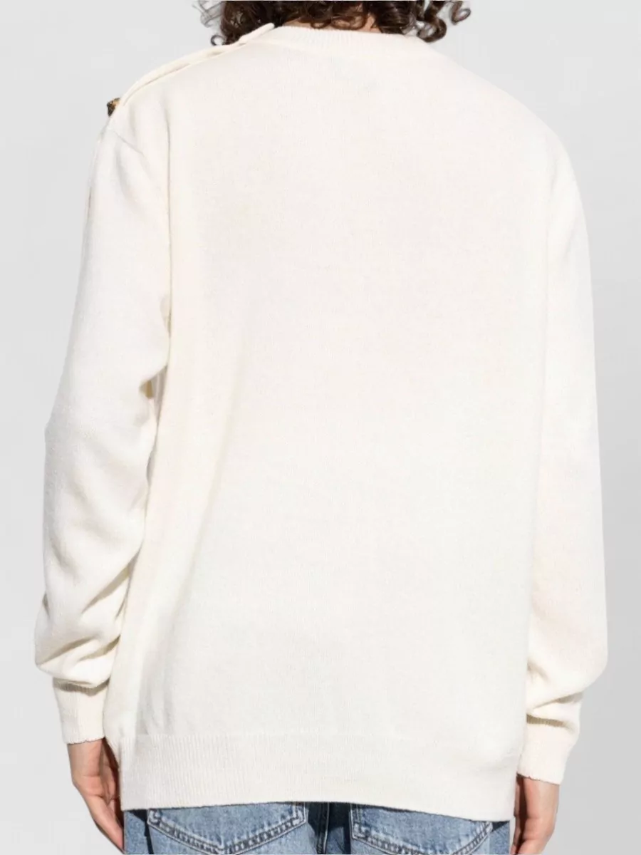 Balmain Cashmere Crewneck T-Shirt