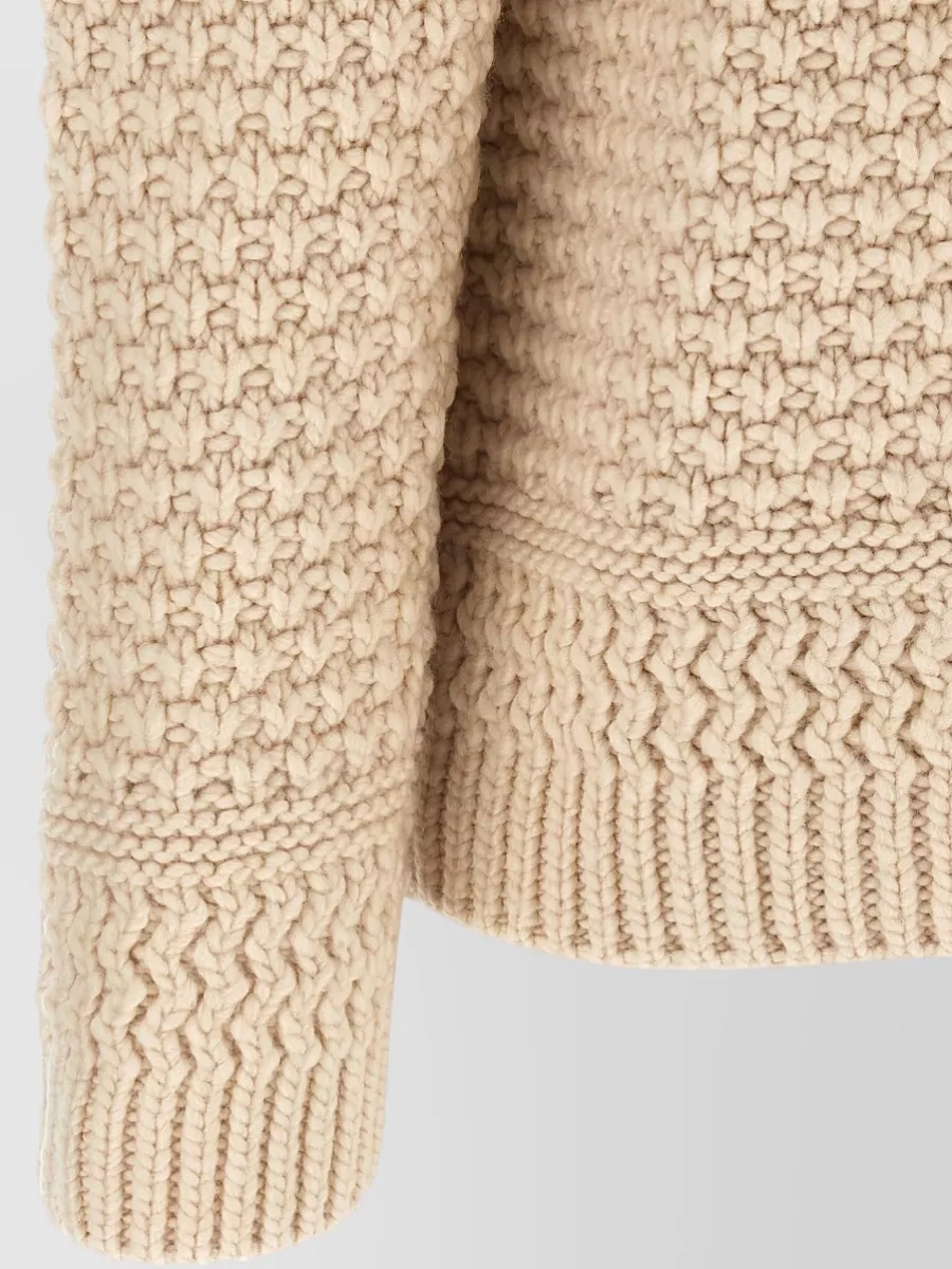 Zimmermann Wool High Neck Long Sleeve Sweater