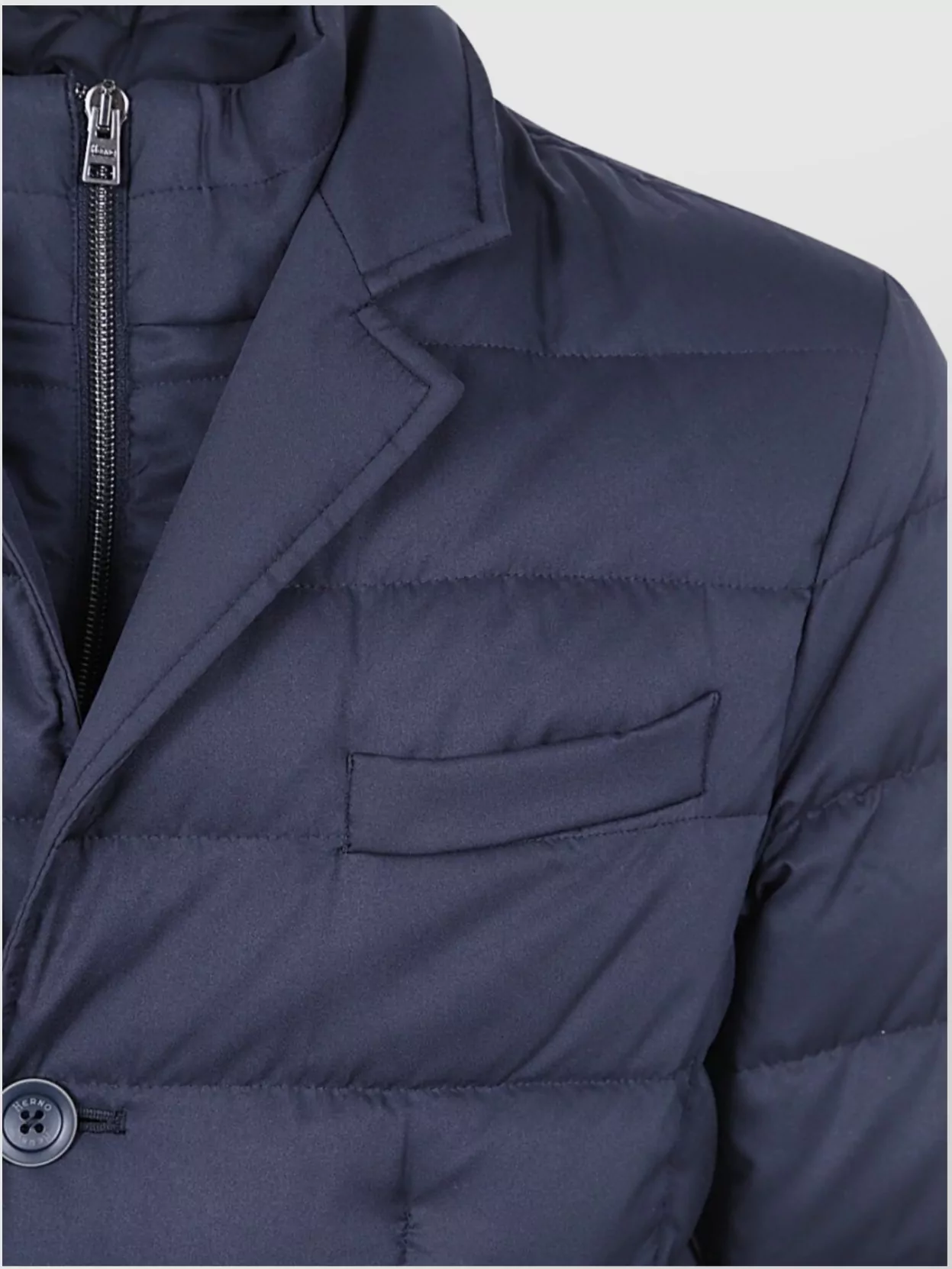 Herno Padded Jacket With Front Pockets And Notched Lapels
